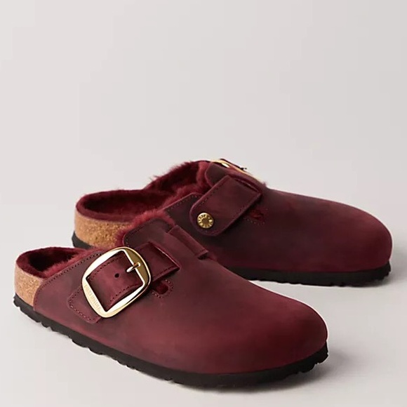 NWT BIRKENSTOCK BIG BUCKLE Boston Shearling Clogs! - Picture 3 of 11